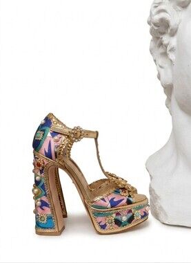 Chase and Chloe size 6.5 embellished platform sandal